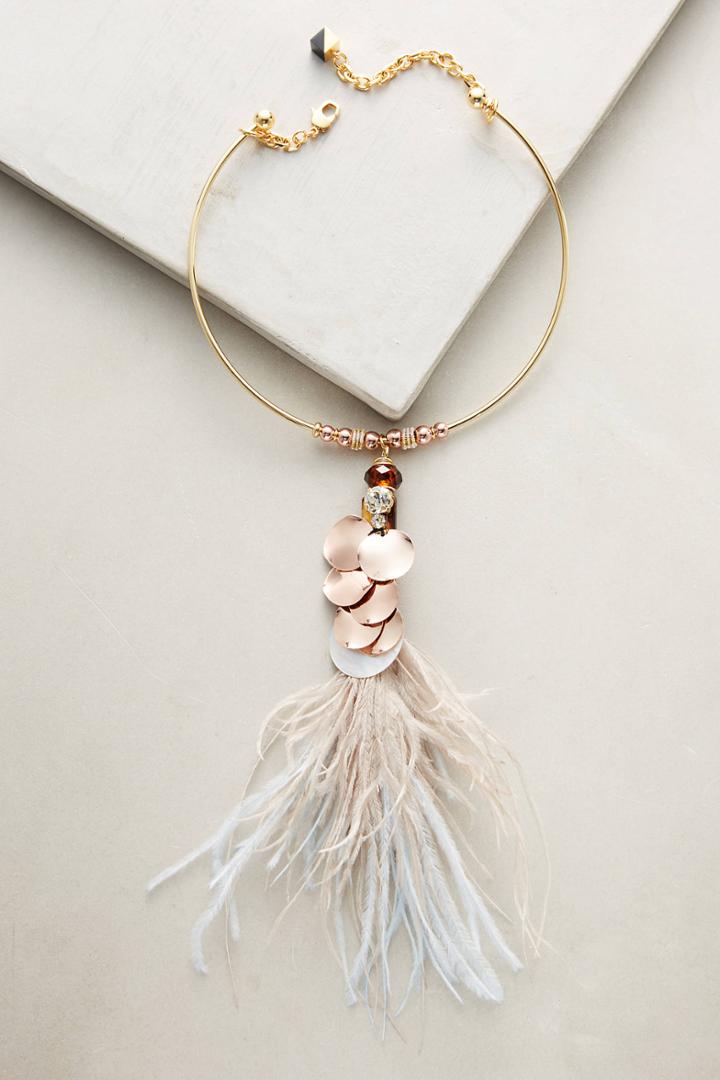 Nocturne Heari Feather Choker Necklace