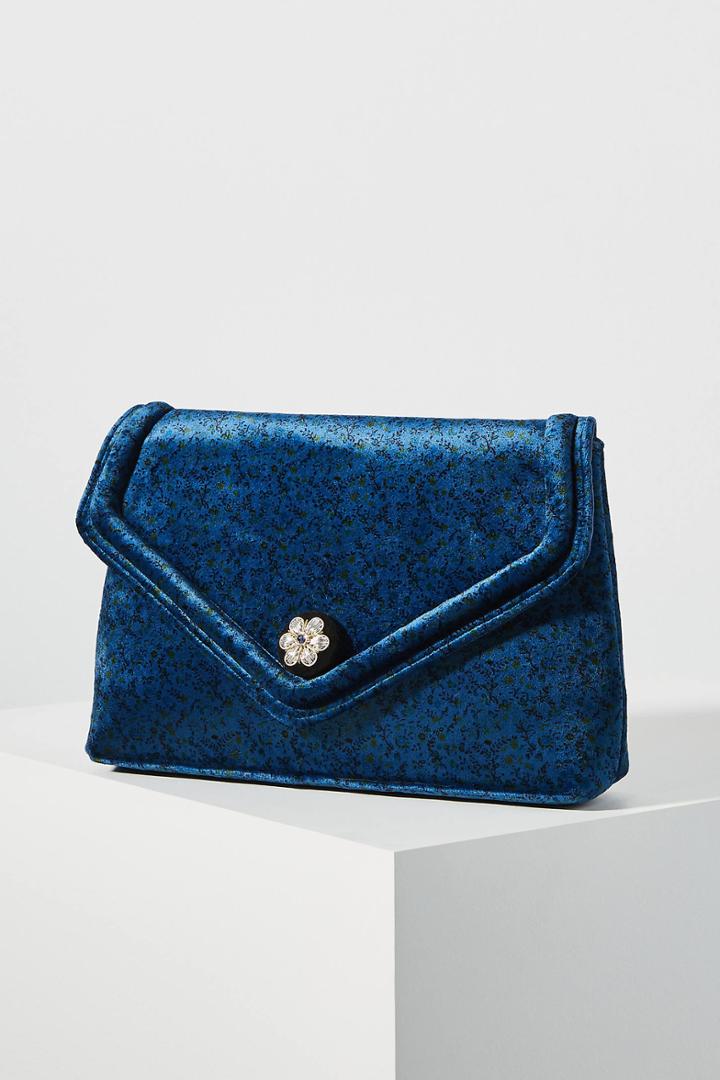 Anthropologie Francesca Velvet Clutch