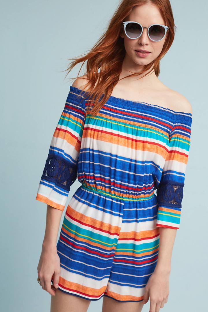 Anthropologie Tucson Off-the-shoulder Romper