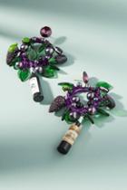 Venessa Arizaga Grape Charm Hoop Earrings