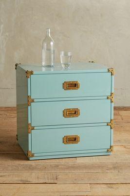 Anthropologie Lacquered Wellington Three-drawer Dresser