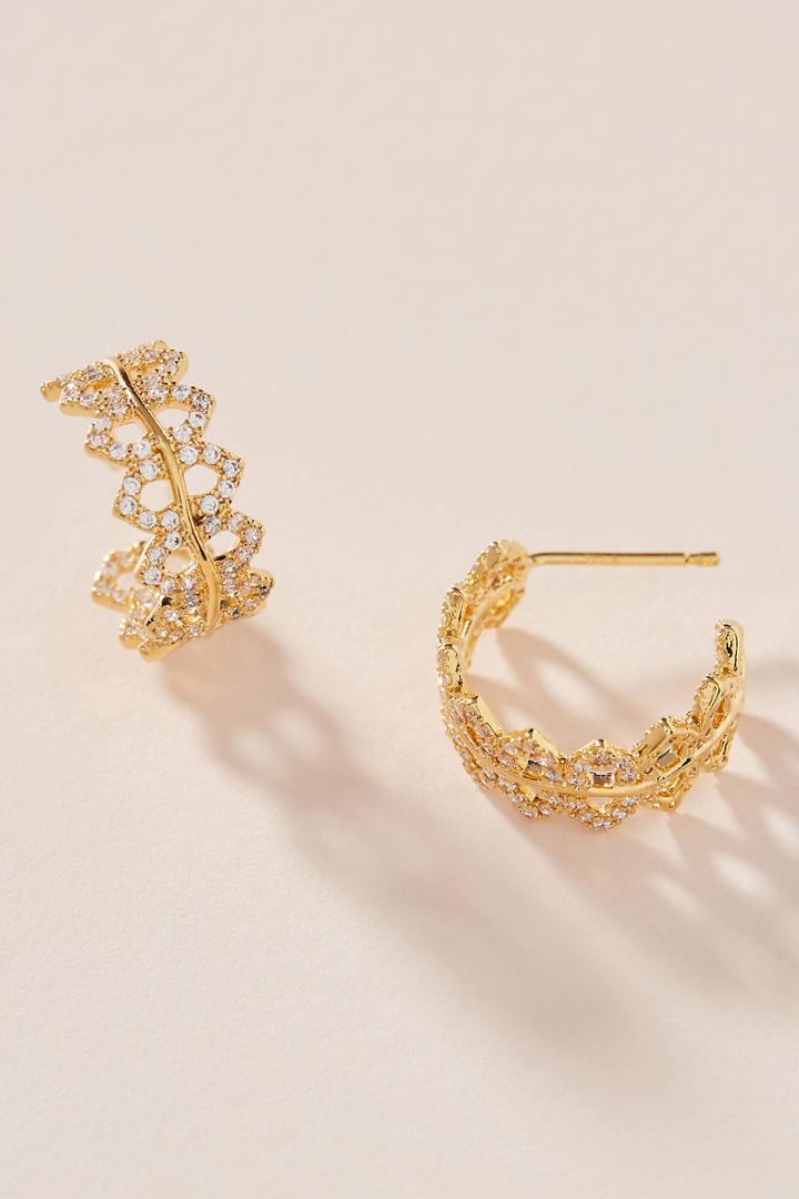 Anthropologie Myrna Hugger Hoop Earrings