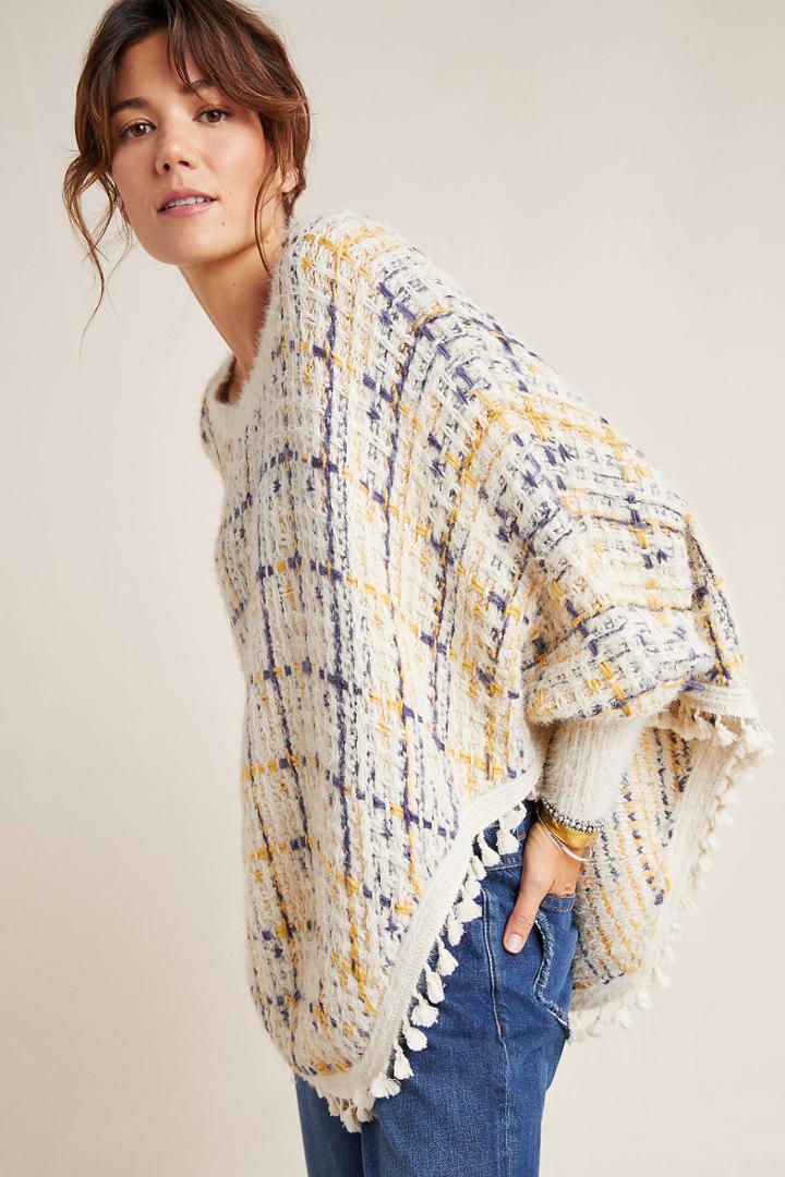 Raga Dulce Pommed Knit Poncho