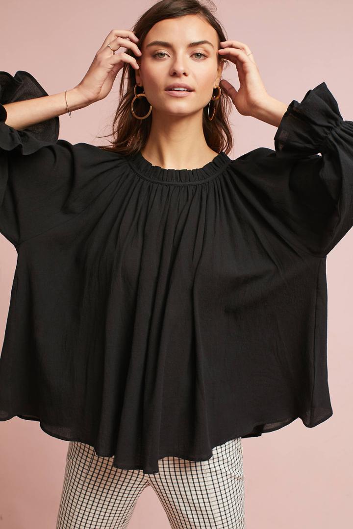 Eri + Ali Pleated Long-sleeve Top