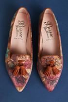 Anthropologie Floral Loafers