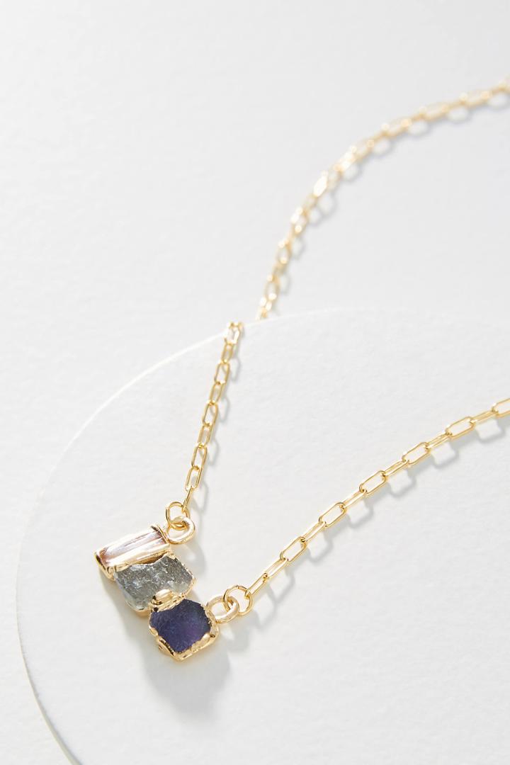 Dani Barbe Raw Gemstone Pendant Necklace