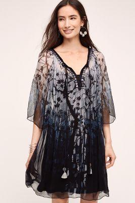 Blank Twilight Blooms Swing Dress