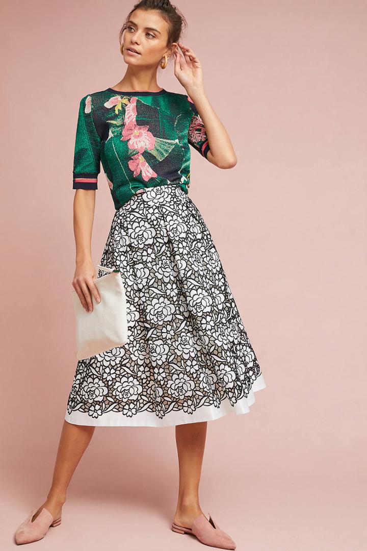 Eliza J Callas Lace Skirt