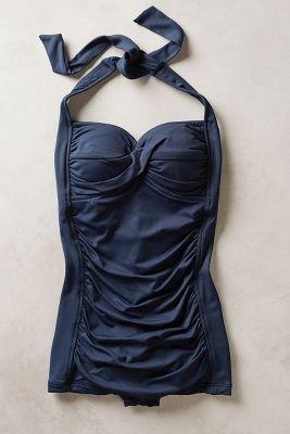 Seafolly Boyleg Maillot Navy