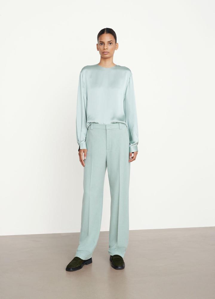 Vince Flannel Mid Rise Straight Leg Pant