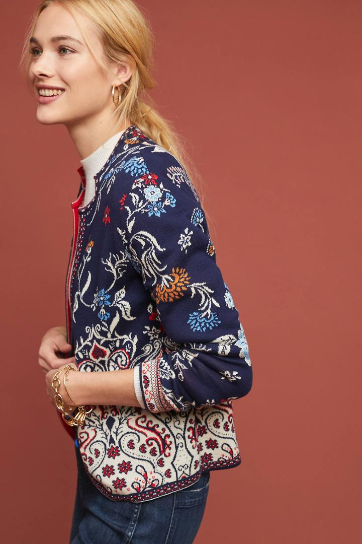 Ivko Woman Floral Intarsia Blazer