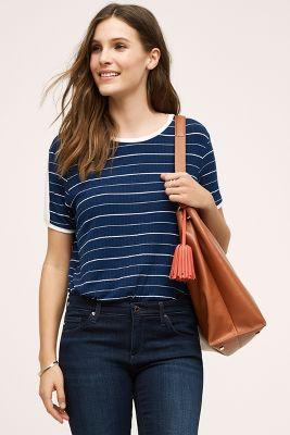 Anthropologie Morgan Striped Tee