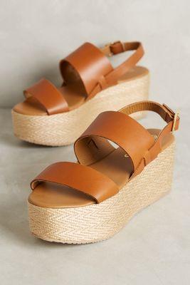 Kaanas Montpellier Platform Sandals Honey