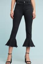 Pilcro Embroidered High-rise Slim Flounced Jeans