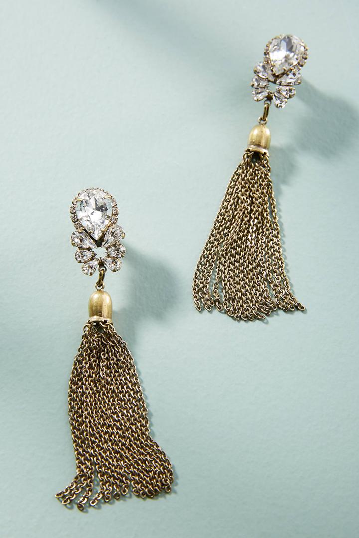 Anthropologie Duffy Tassel Drop Earrings