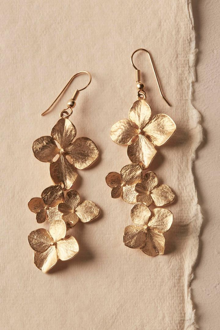 Anthropologie Gilt Dogwood Earrings