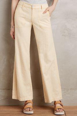 Pilcro Linen Wide-legs Yellow
