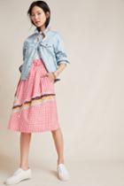 5x By Ajit Kumar Alessandra Tie-waist Midi Skirt