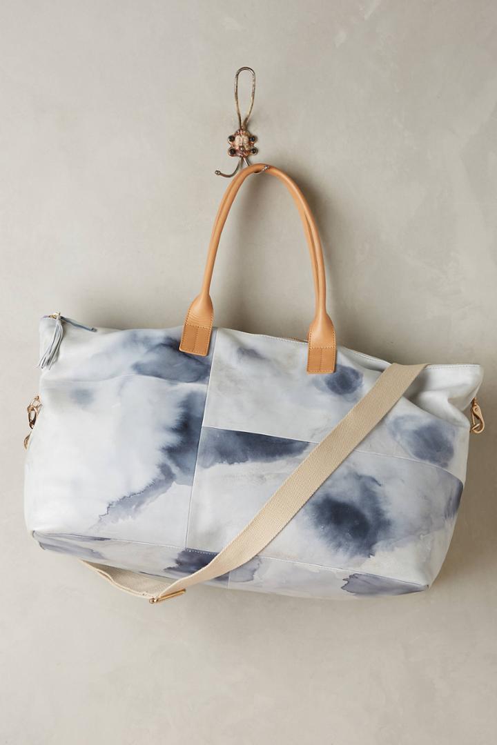 Anthropologie Handpainted Watercolor Weekender