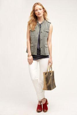 Pilcro Parallel Cuff Jeans White