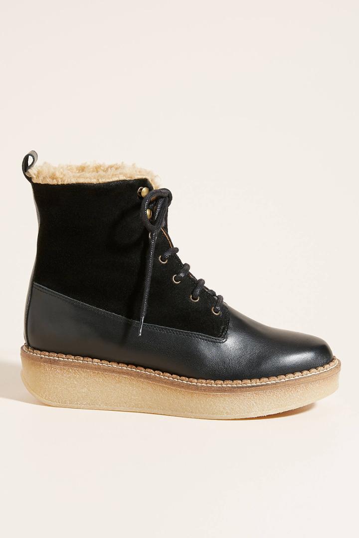 Anthropologie Pallas Lace-up Ankle Boots
