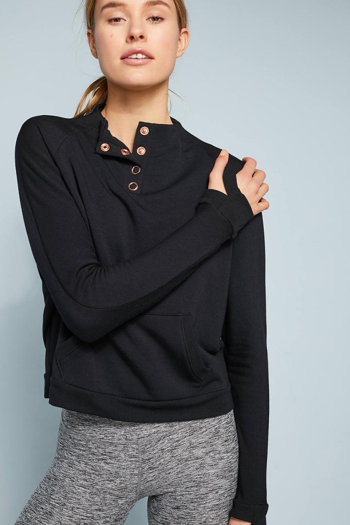 Beyond Yoga Raglan Snap-down Pullover