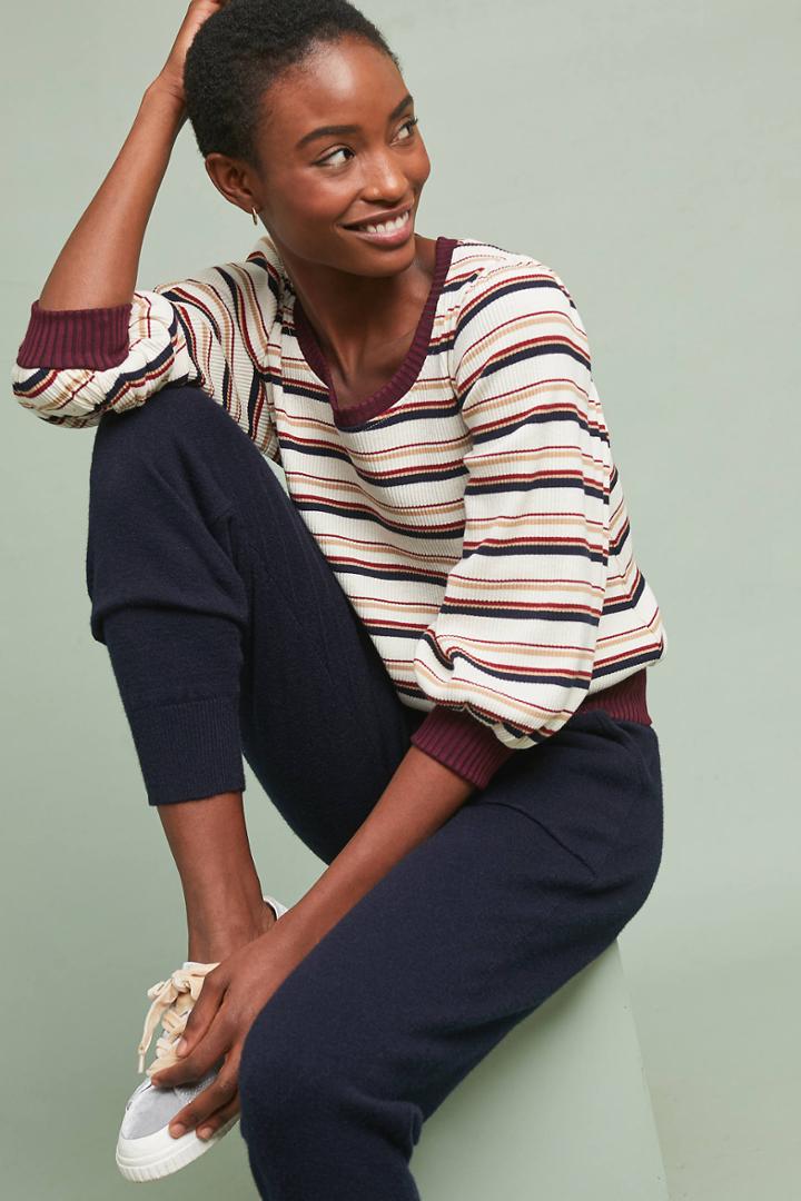 Eri + Ali Picardy Striped Top