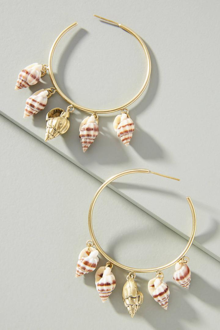 Lena Bernard Conch Hoop Earrings