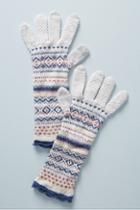 Anthropologie Alpine Fair Isle Wool Gloves