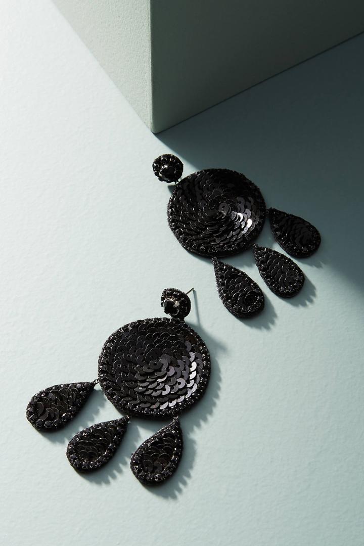 Deepa Glittered Orb Drop Earrings