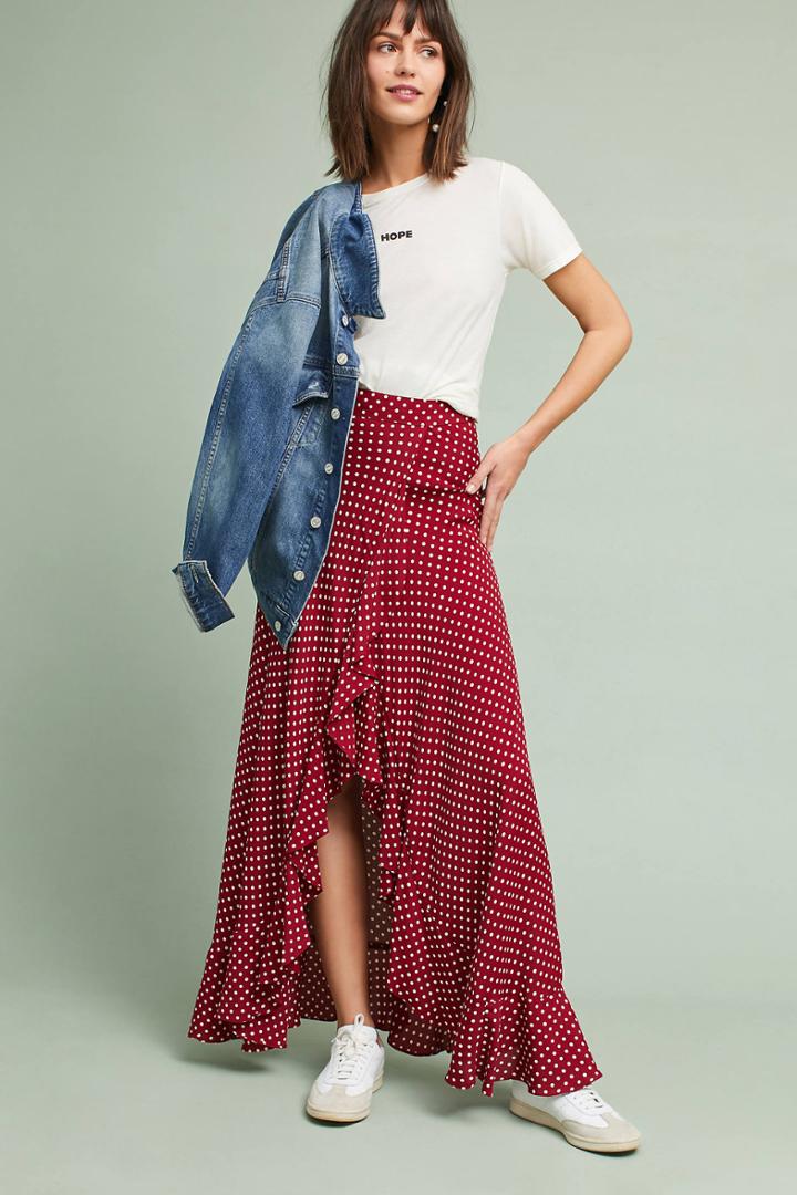 Flynn Skye Polka Dot Wrap Skirt