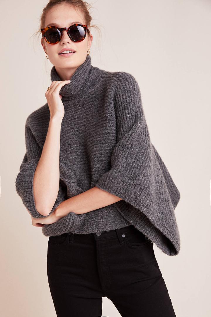 Anthropologie Cynthia Turtleneck Poncho