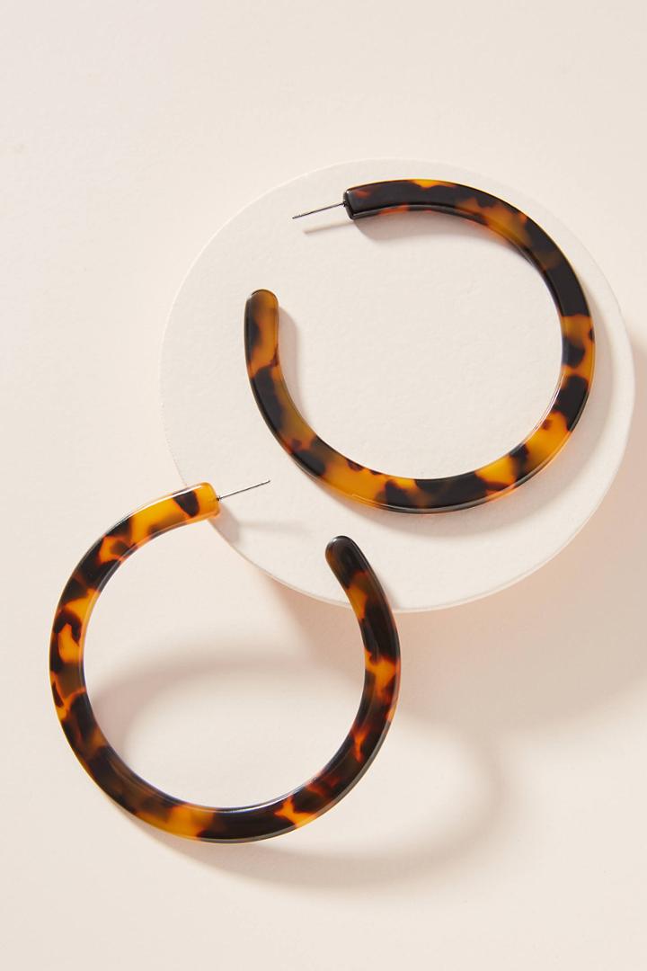 Anthropologie Anabelle Resin Hoop Earrings