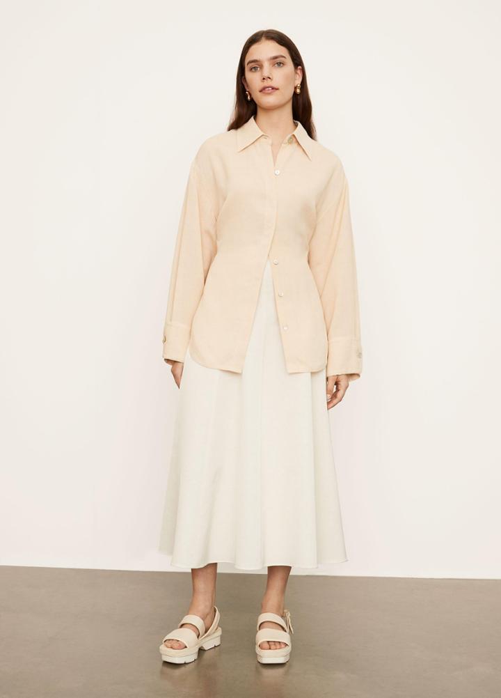 Vince Long Sleeve Tie Back Shirt