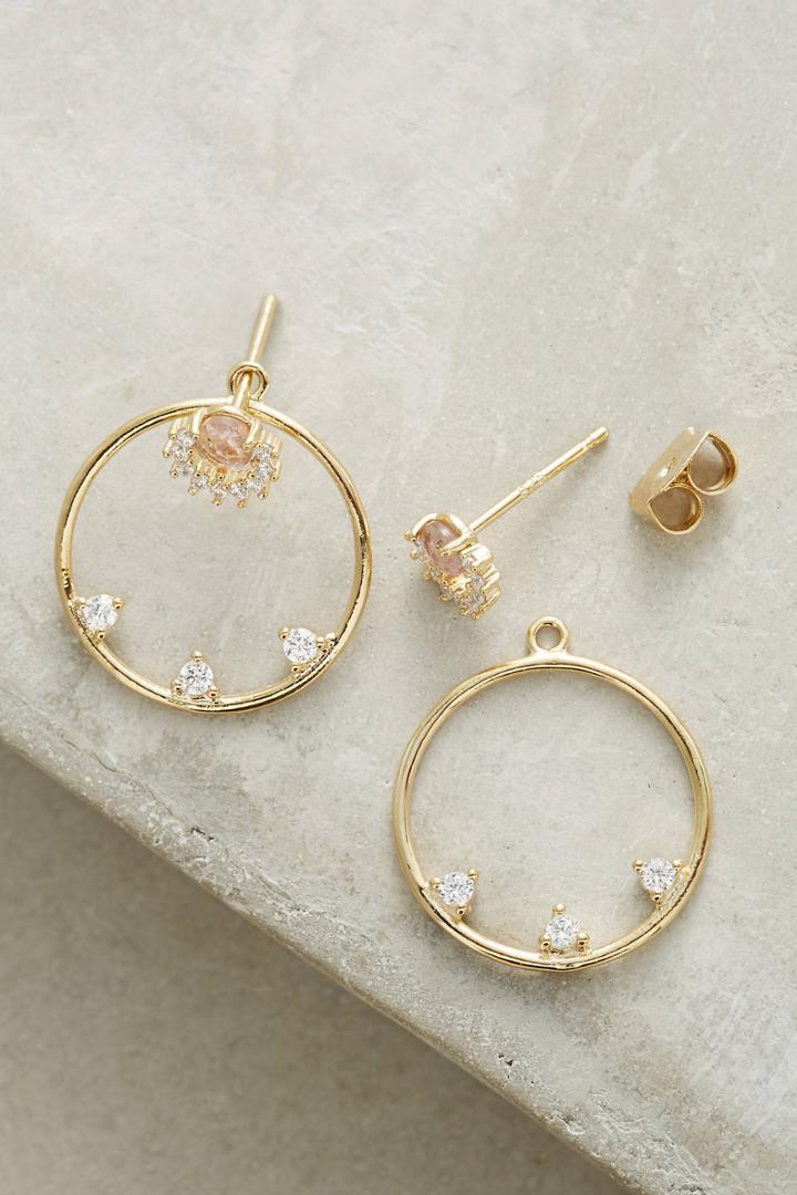 Anthropologie Adorned Front-back Earrings