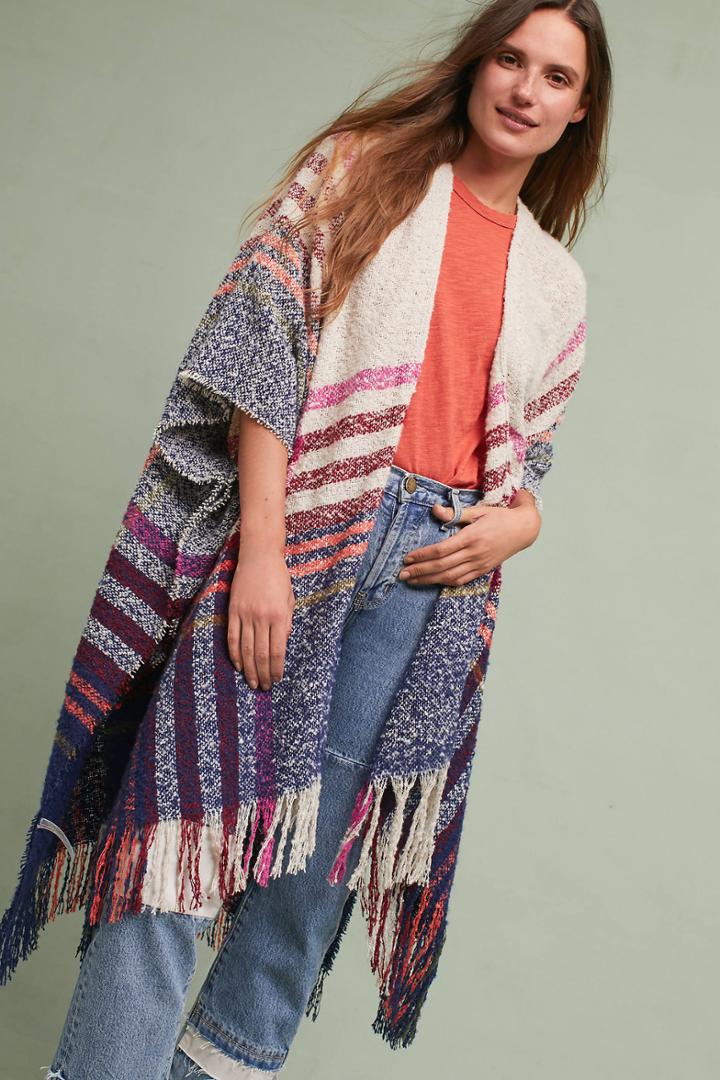 Anthropologie Laramie Plaid Kimono