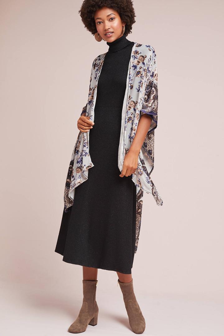 Anthropologie Hildene Floral Kimono