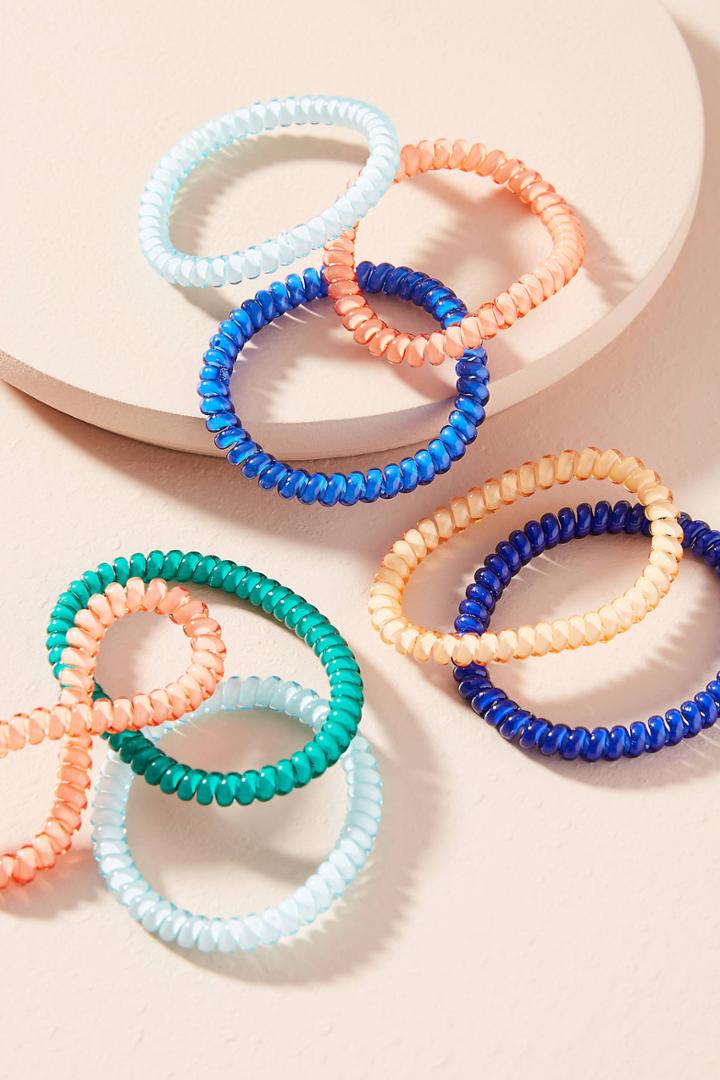 Anthropologie Coiled In Colors Pony Holder Set
