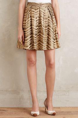 Korovilas Gilded Chevron Skirt