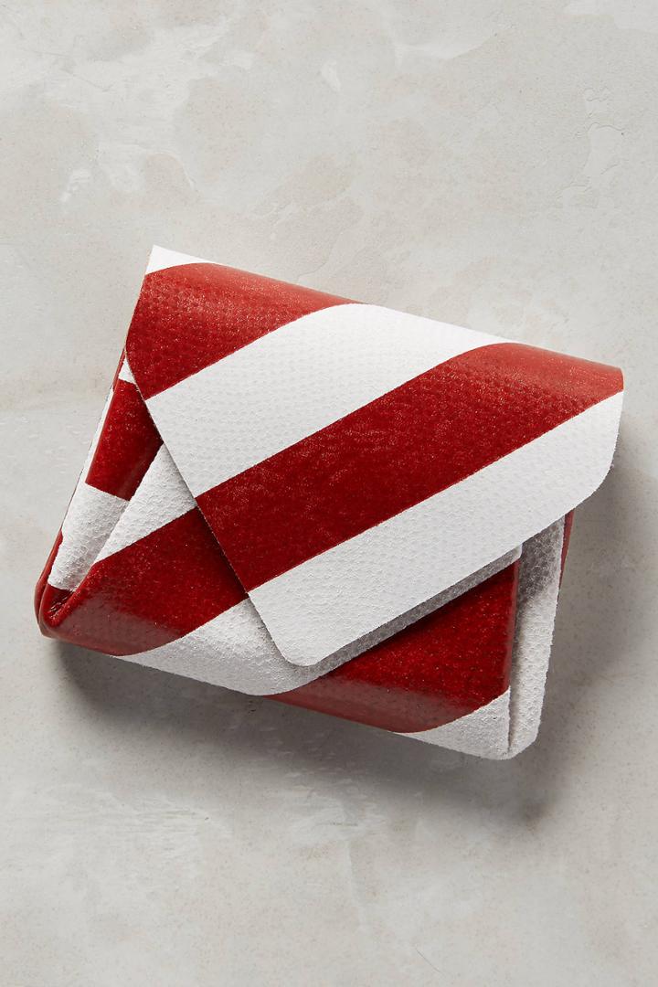 Anthropologie Slanted Stripe Mini Wallet