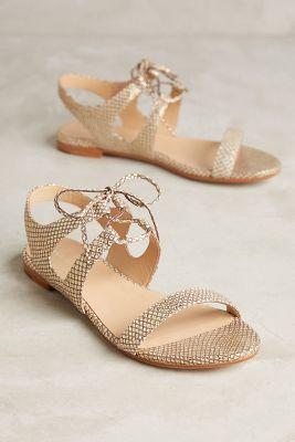 Pour La Victoire Lacey Sandals Gold
