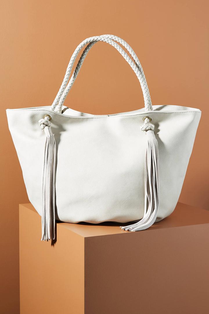 Anthropologie Morgan Tasseled Tote Bag