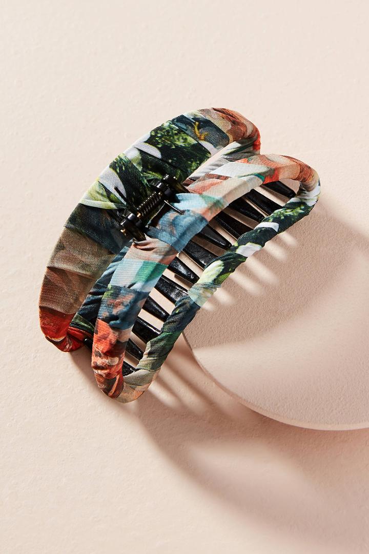 Anthropologie Floral-wrapped Hair Clip