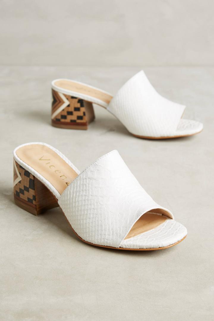 Vicenza Embossed Leather Mule Sandals