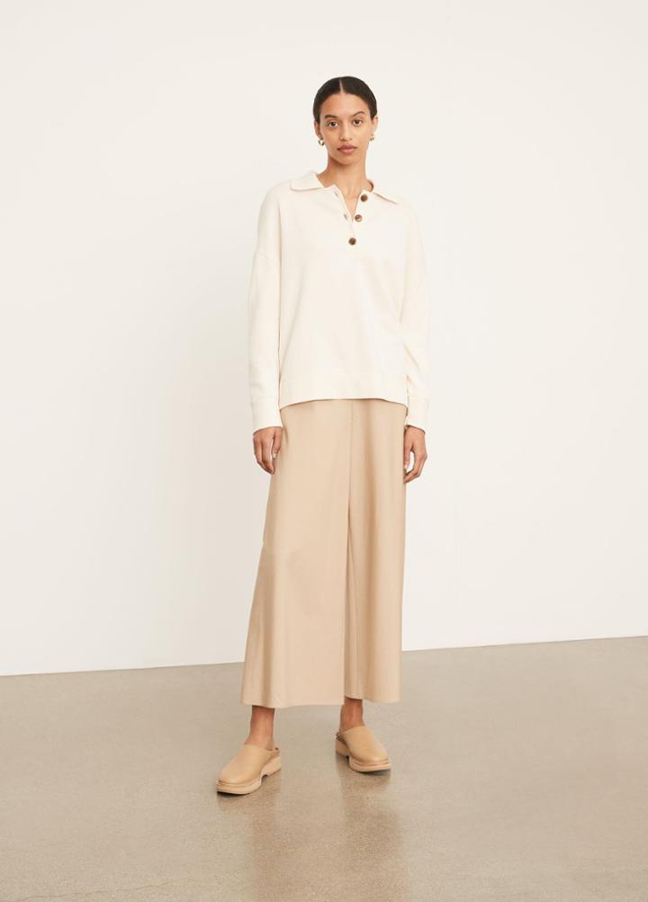 Vince Long Sleeve Polo Pullover