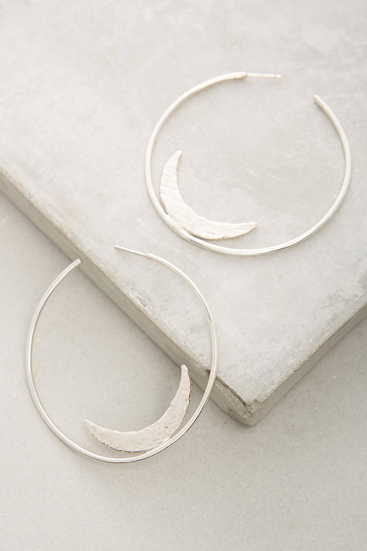 Amanda Hunt Crescent Moon Hoops