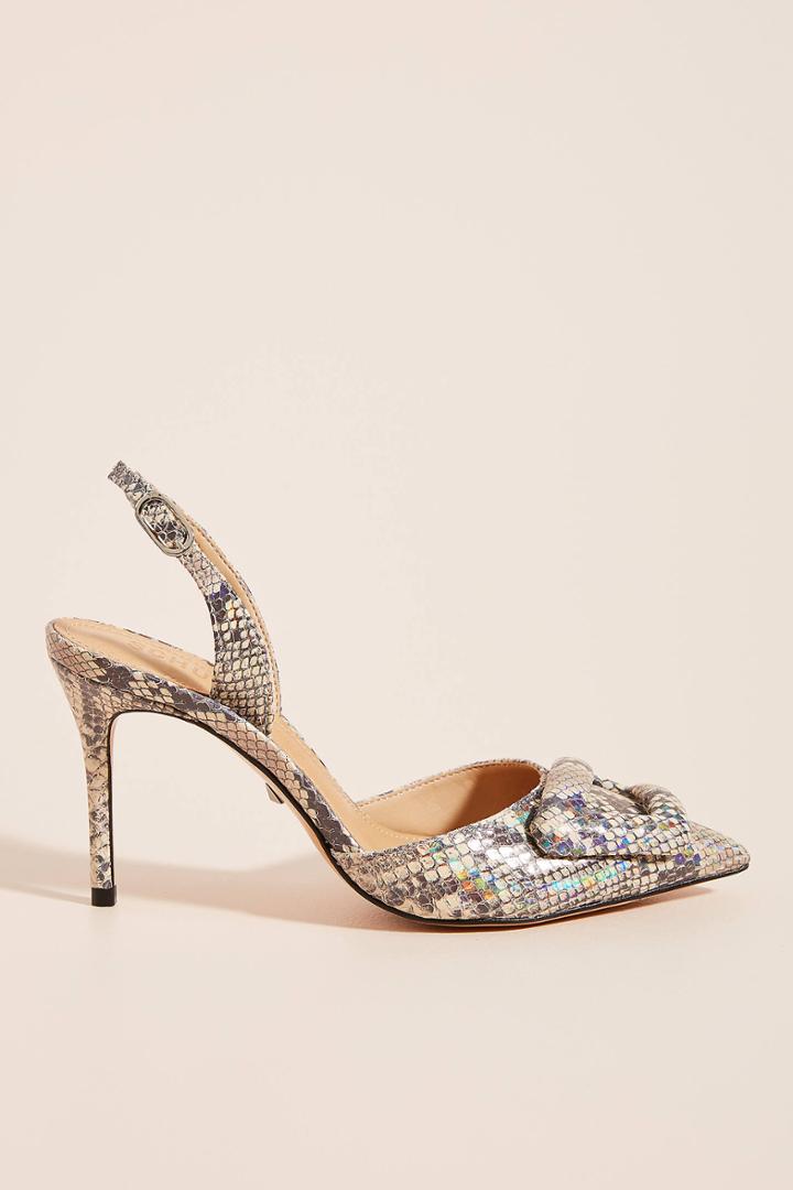 Schutz Snake Slingback Heels