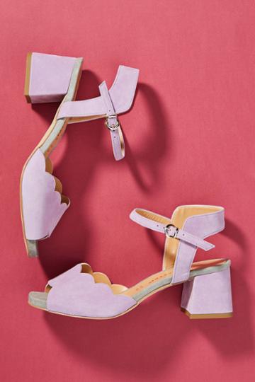 Paolo Mattei Scalloped Block Heels