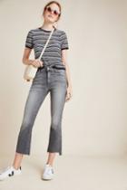 Mother The Insider High-rise Cropped Step Fray Jeans
