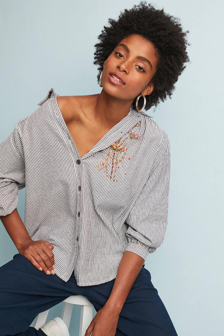 Antik Batik Pierre Embroidered Buttondown